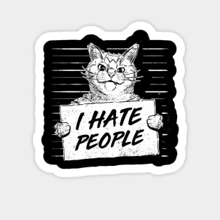 Cat - I Hate People Sticker